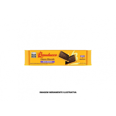 BISCOITO - BAUDUCCO - 80g - CHOCO BISCUIT MEIO AMARGO